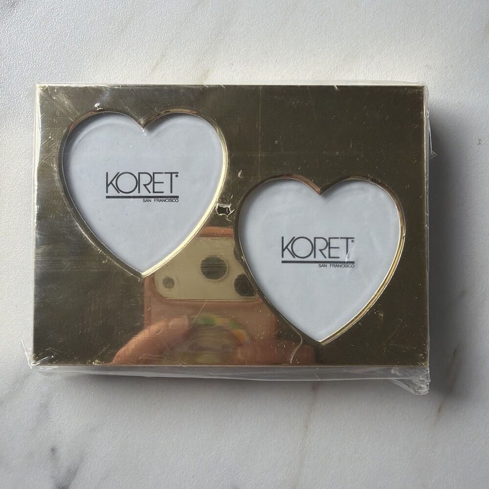 Vintage Brass Koret Heart Frame New in Wrapper Small 1980s 1990s